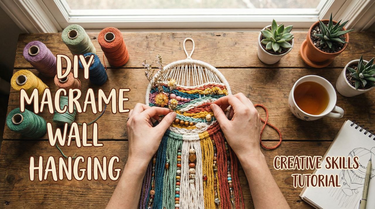 糖心Vlog创意DIY视频教程-手工编织